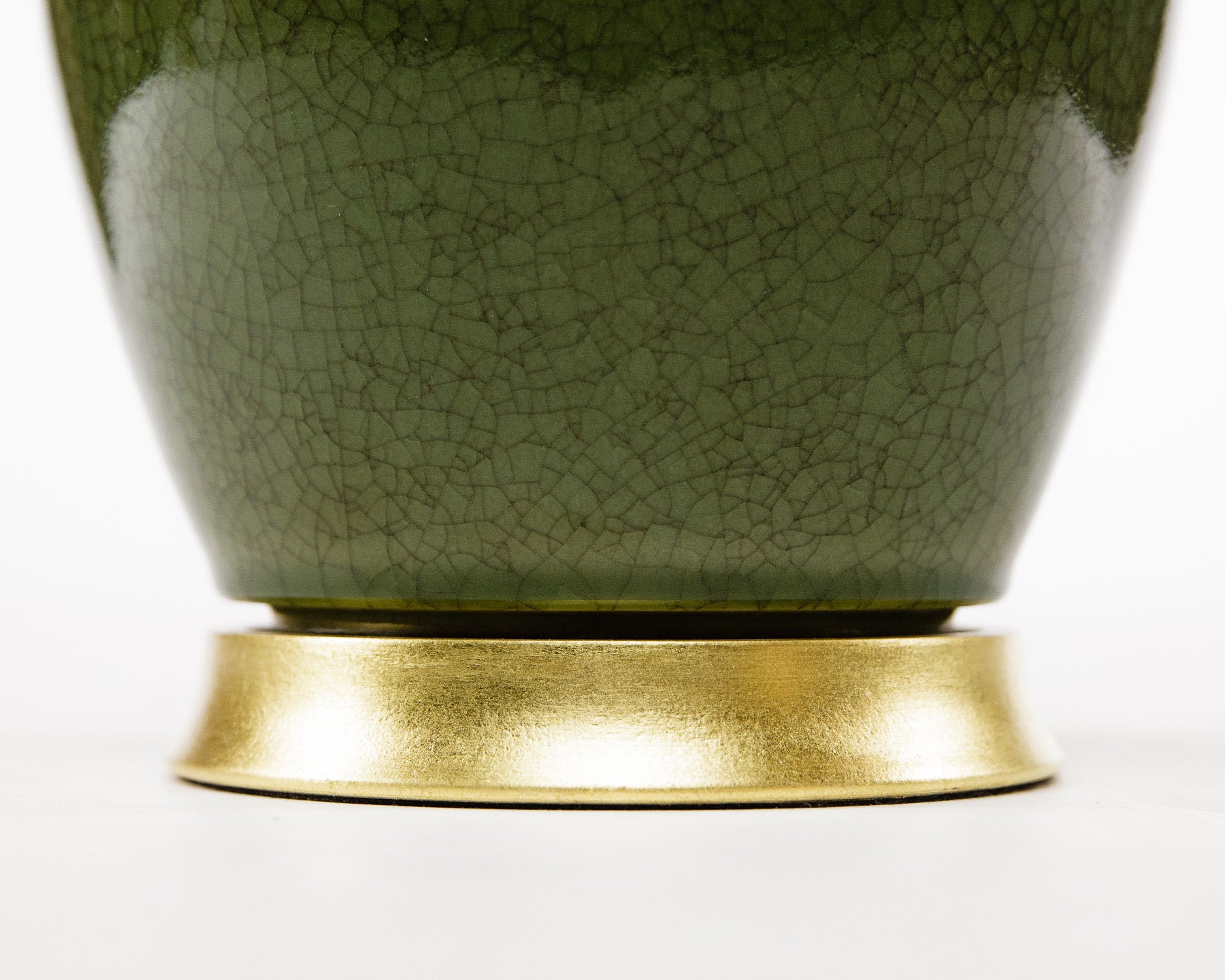 Legacy Scarlett Porcelain Table Lamp in Celadon Crackle with Gilded Gold Base