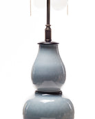 Legacy Scarlett Porcelain Table Lamp in Gray with Rosewood Base