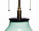 Lawrence & Scott Legacy Lagom Porcelain Lamp in Aquamarine with Rosewood Base