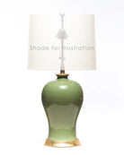 Lawrence & Scott Dashiell Table Lamp in Celadon with Gilded Gold Base