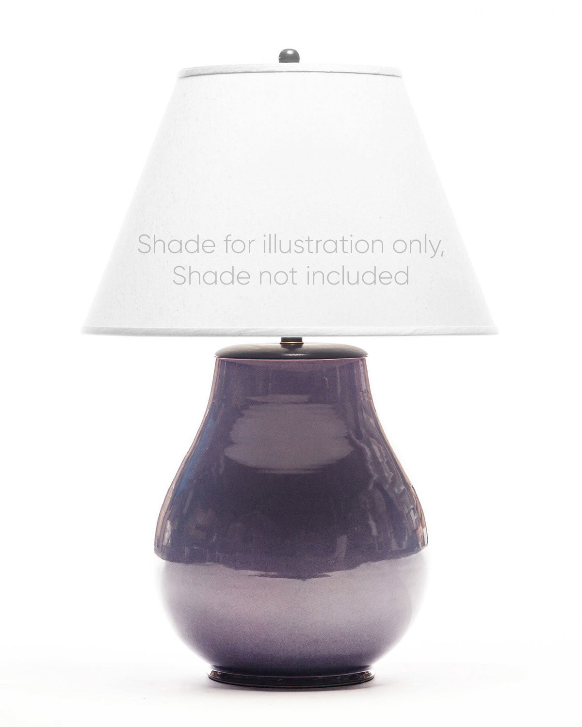 Legacy Lillian Porcelain Table Lamp in Plum with Rosewood Cap (Showroom)