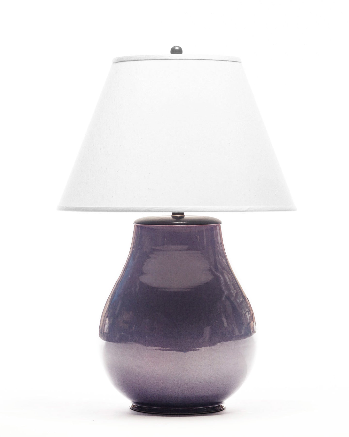 Lawrence & Scott Lillian Table Lamp in Oyster Gray with Rosewood Cap