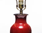 Lawrence & Scott Legacy Gabrielle Porcelain Lamp in Pinot Red with Rosewood Base