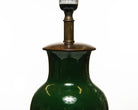 Gabrielle Porcelain Lamp in Racing Green with Rosewood Base