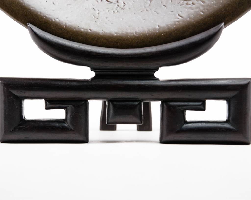 Lawrence & Scott Haruko - Large Porcelain Charger on Hongmu Stand (Latte)