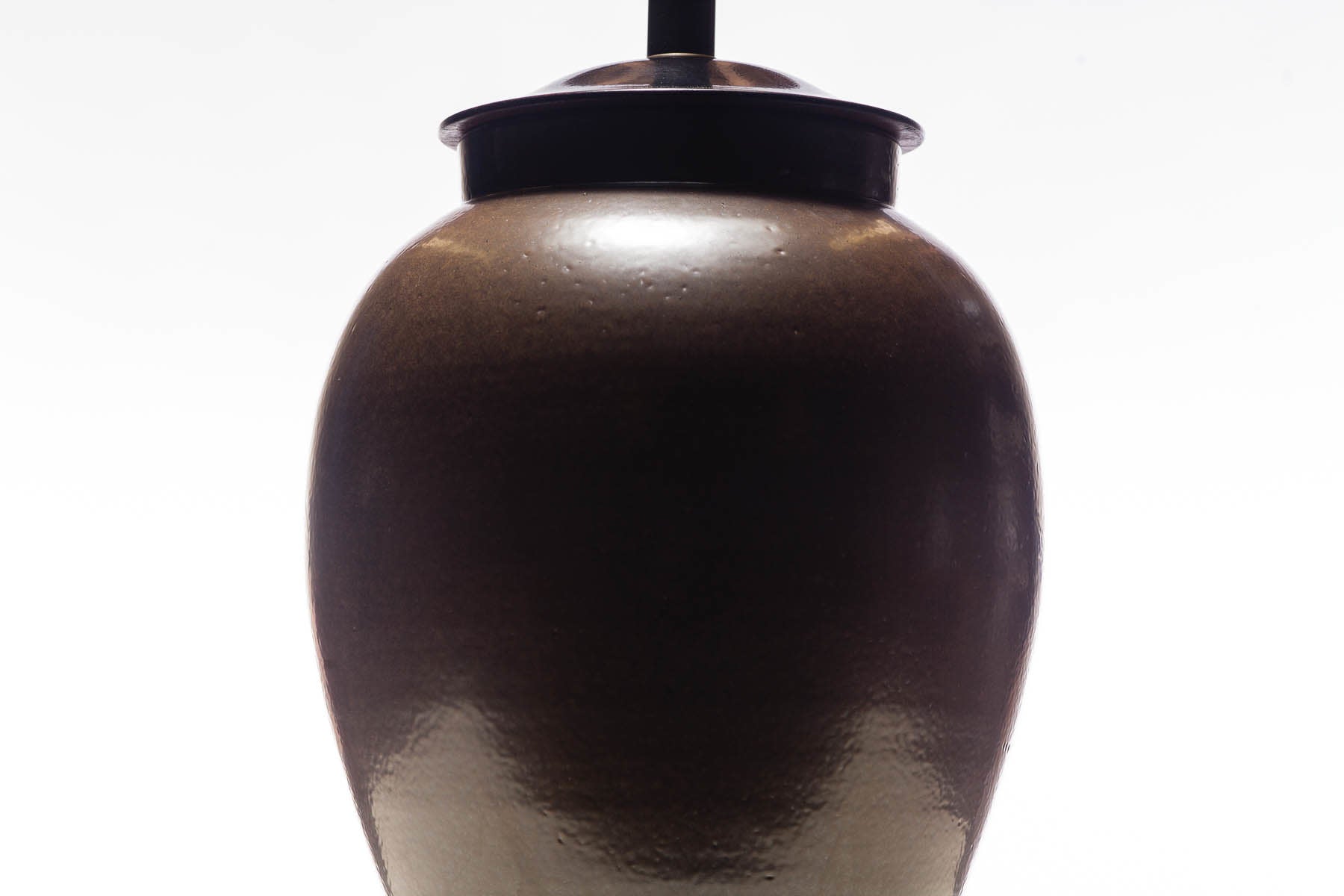 Legacy Sybil Porcelain Latte Lamp, Brown Glaze