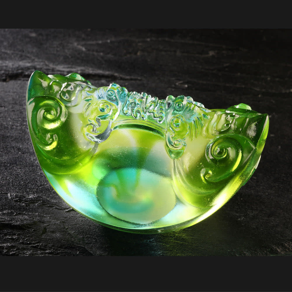 LIULI Crystal Art Proliferation of Fortune Crystal Paperweight