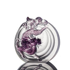 LIULI Crystal Art Crystal Mythical Qilin "Sun Dance" in Violet/Red Clear