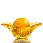 LIULI Crystal Art Gold Ingot, "Golden Fruit, Loquat"