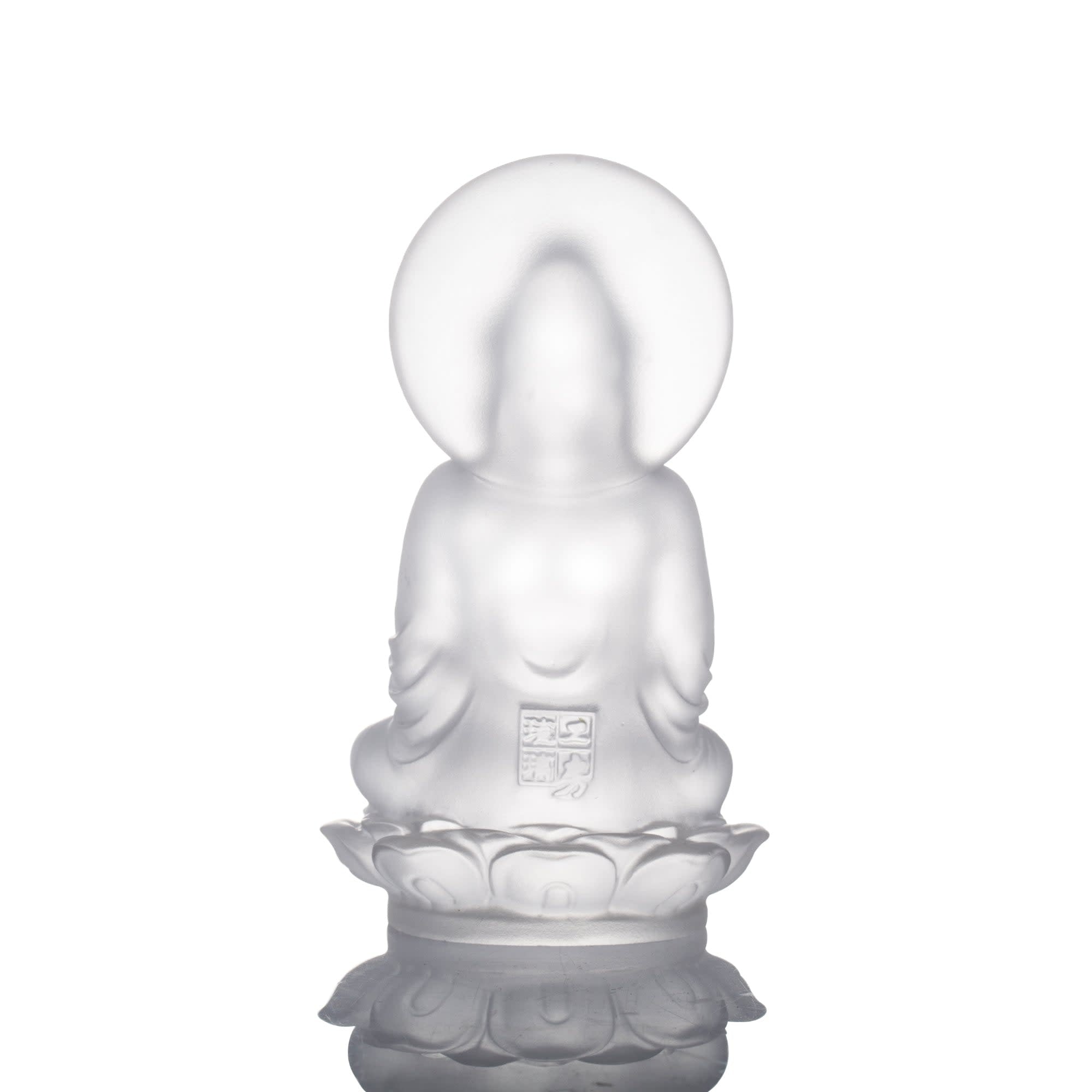 LIULI Crystal Art Crystal Guanyin Sculpture, "Accompanied By Ease"