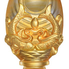 LIULI Crystal Art Crystal Feng Shui Pair of Golden Fish-Auspicious Clarity, Eight Auspicious Offerings, 24K Gold Gilded (Limited Edition)