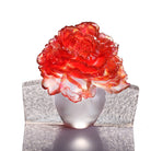 LIULI Crystal Art Crystal Peony Flower Figurine | Wonderous Bloom