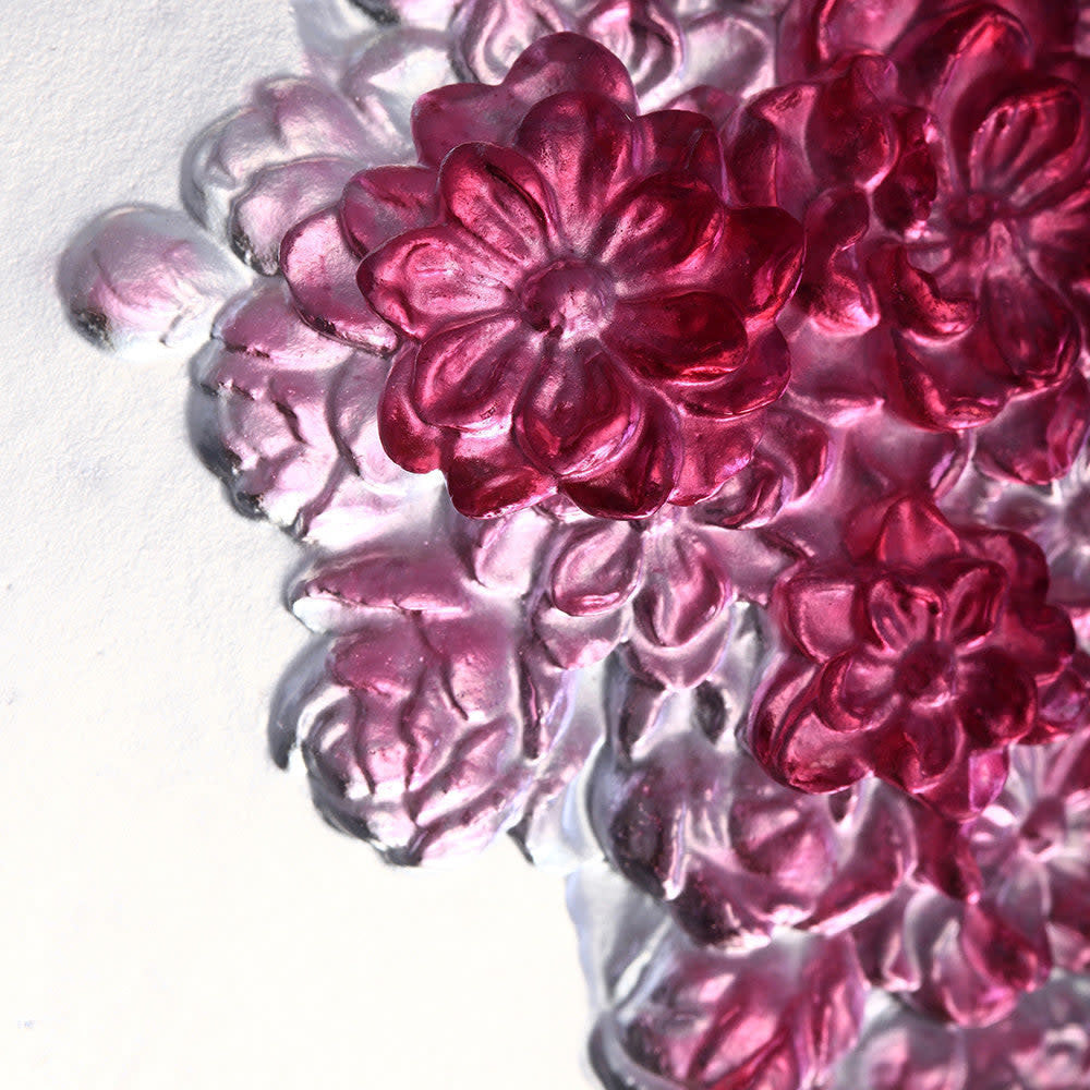 LIULI Crystal Art Crystal Flower, Peach Blossoms, Awakening of Heaven and Earth