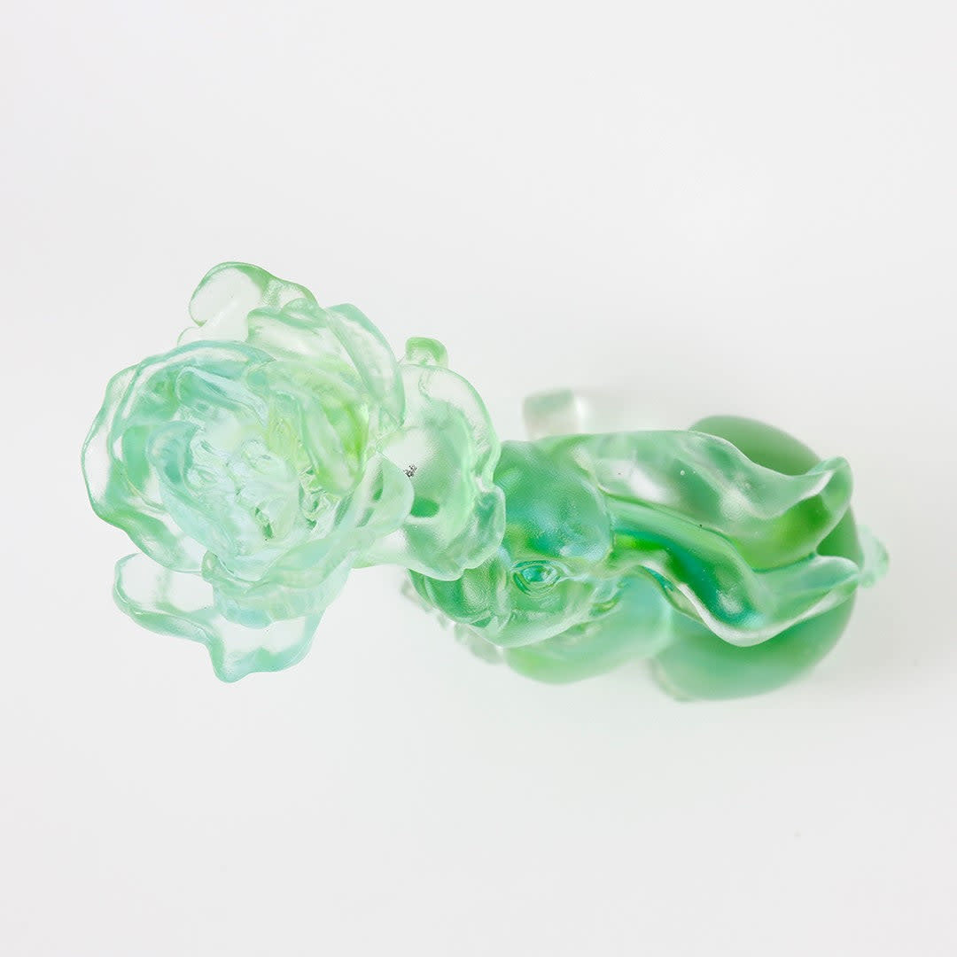LIULI Crystal Art Crystal Rabbit Figurine "Lingering Fragrance of Goodness in the Heart (Goodness)"
