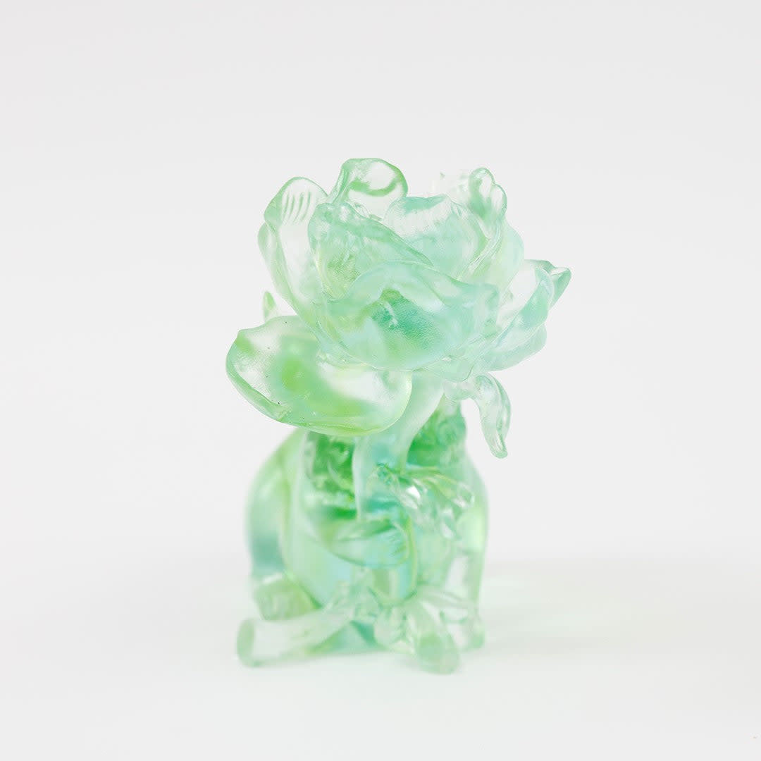LIULI Crystal Art Crystal Rabbit Figurine "Lingering Fragrance of Goodness in the Heart (Goodness)"