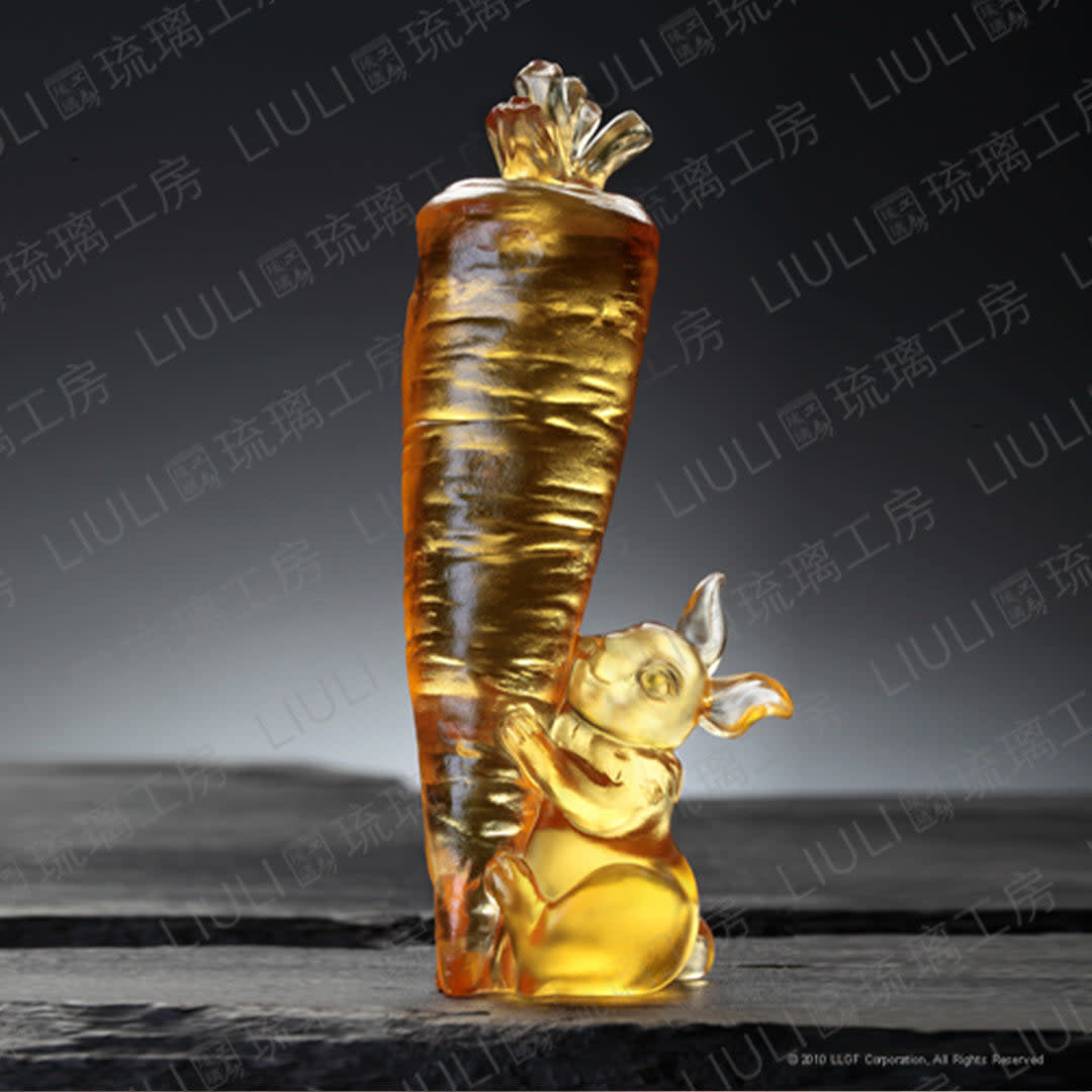 LIULI Crystal Art Crystal Rabbit Year of the Rabbit "Grand Ambition"