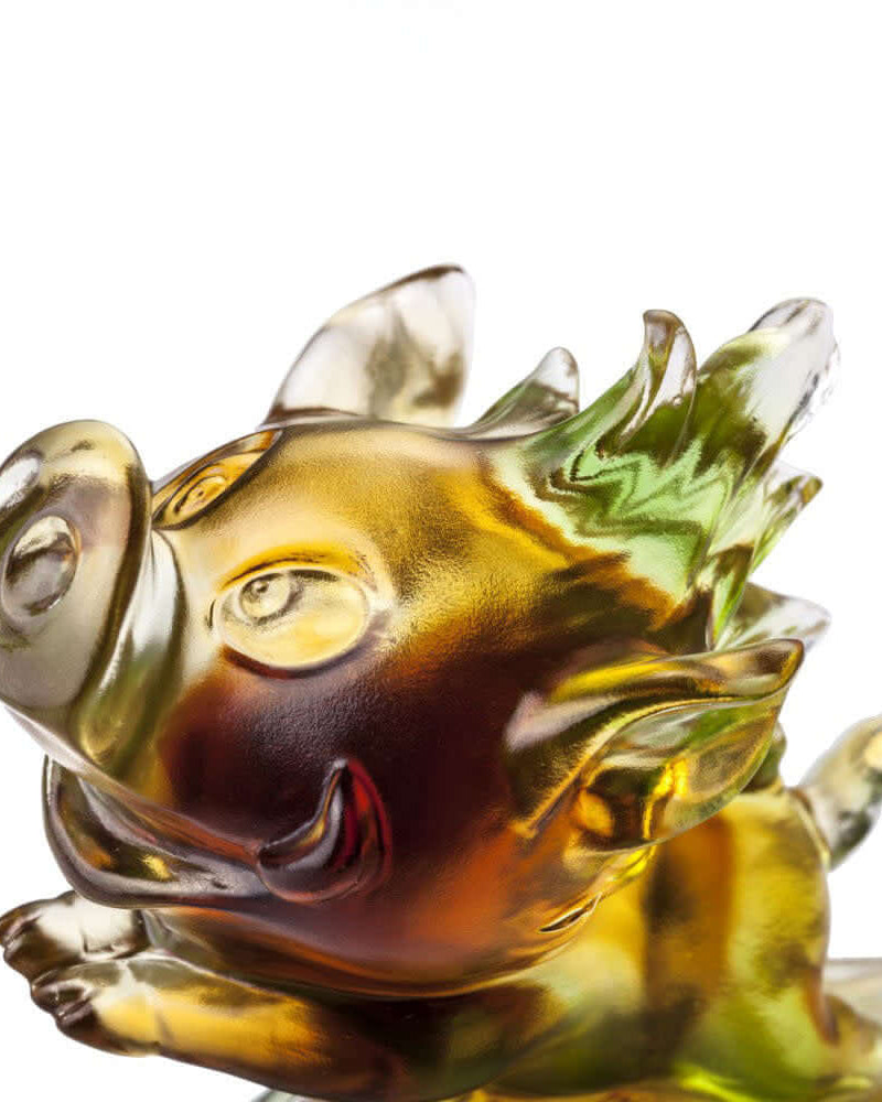 LIULI Crystal Art Crystal Animal, Pig, In Pursuit of Dreams