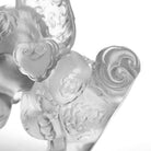 LIULI Crystal Art LIULI Crystal Elephant Sculpture "Lucky Little Elephant" in Powder White