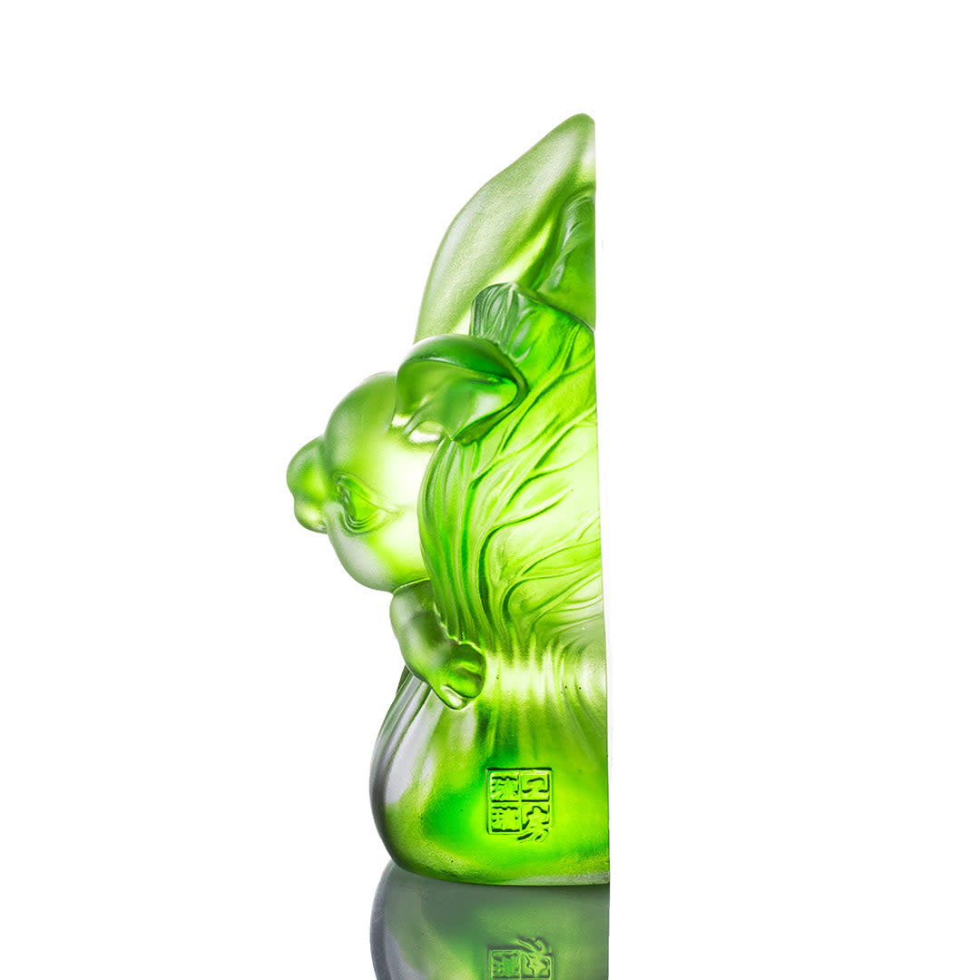 LIULI Crystal Art Crystal Rabbit, Year of the Rabbit, "Familiar, Fortuitous"