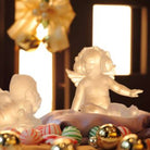 LIULI Crystal Art Crystal Angel Figurine, "Joy of Music, Love is A Song"