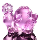 LIULI Crystal Art Crystal Year of the Dog "Prosperity Comes Along" Chinese Zodiac Figurine in Pink (Limited Edition)
