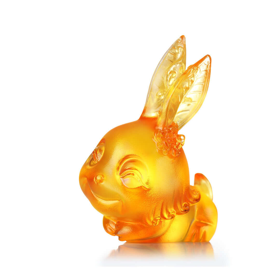 Amore Jewell Chinese Zodiac Collection - Rabbit shops - Liuli Crystal Glass FengShui Ornament Home Office Decoration Birthday Gift 琉璃生肖~兔