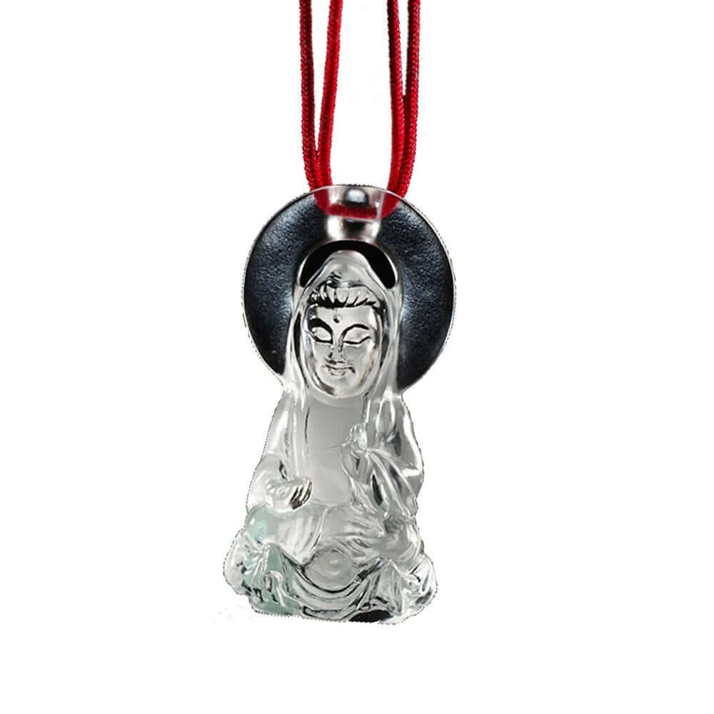 LIULI Crystal Art Crystal "Merciful Illumination" Buddha Pendant Necklace (Limited Edition)