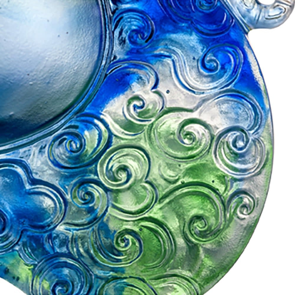 LIULI Crystal Art Crystal Vessel, Chinese Ding, A Majestic Duo