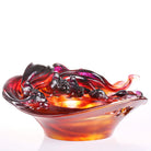 LIULI Crystal Art Crystal Goldfish, "Harmonious Beauty"