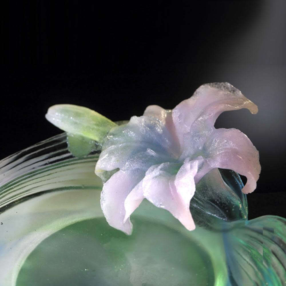 LIULI Crystal Art Crystal Flower, "Flower of the Month, Lily-May"