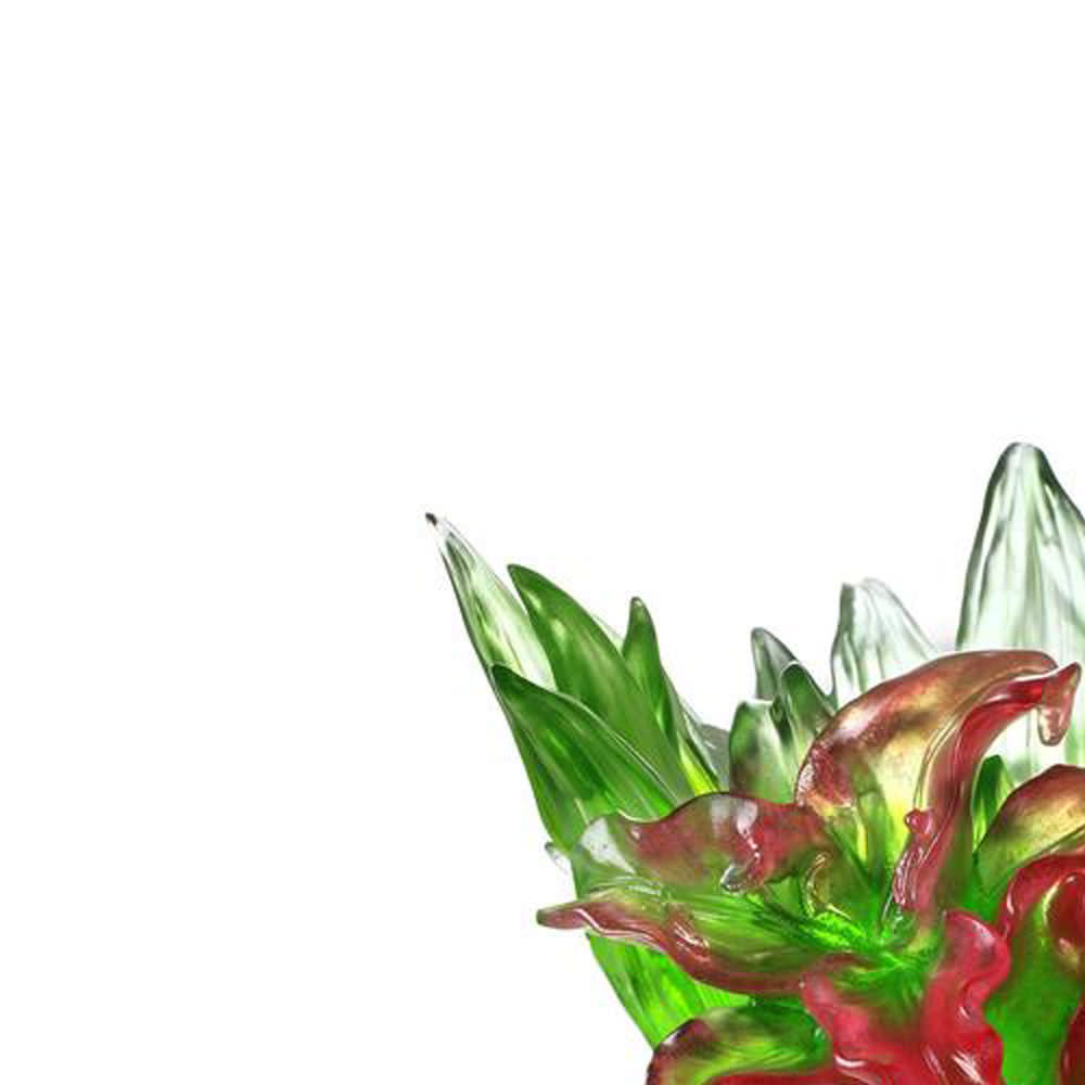 LIULI Crystal Art Crystal Flower, Crystal Lily, "Lily In Harmony"