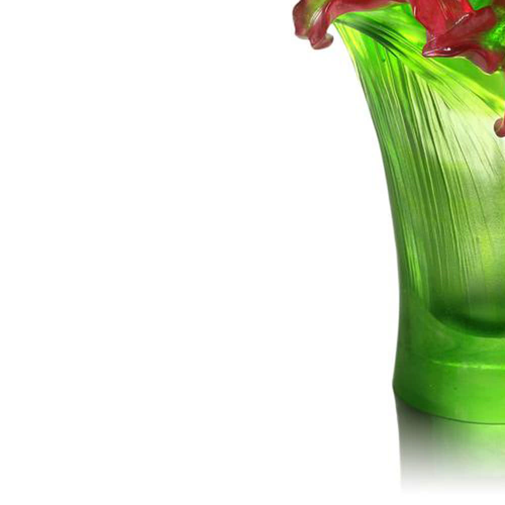 LIULI Crystal Art Crystal Flower, Crystal Lily, "Lily In Harmony"