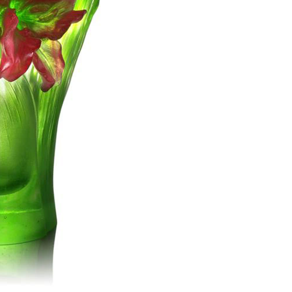 LIULI Crystal Art Crystal Flower, Crystal Lily, "Lily In Harmony"
