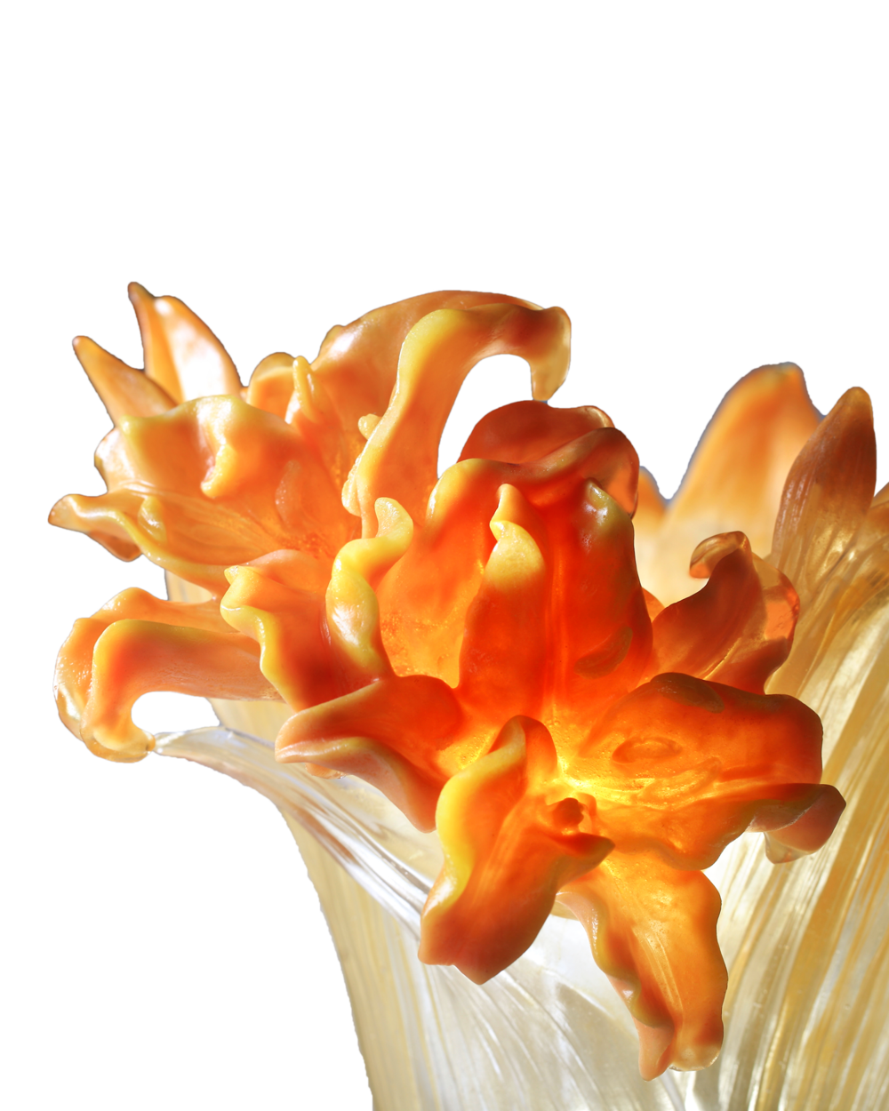 crystal lily flower Crystal Flower, Crystal Lily, "Lily In Harmony" in Amber Powder