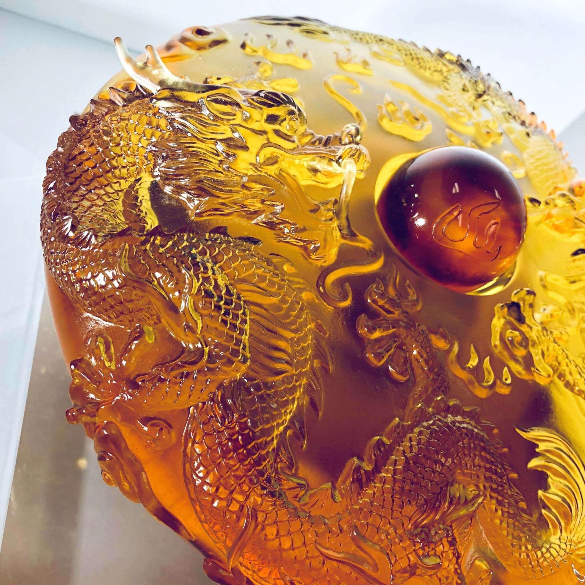 LIULI Crystal Art Crystal Dragon, "Omnipresent Harmony"