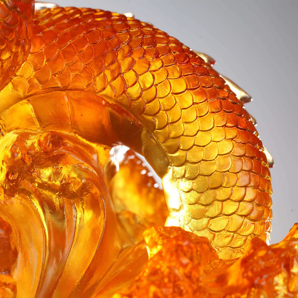 LIULI Crystal Art Crystal Dragon, "Dragon of Superiority"
