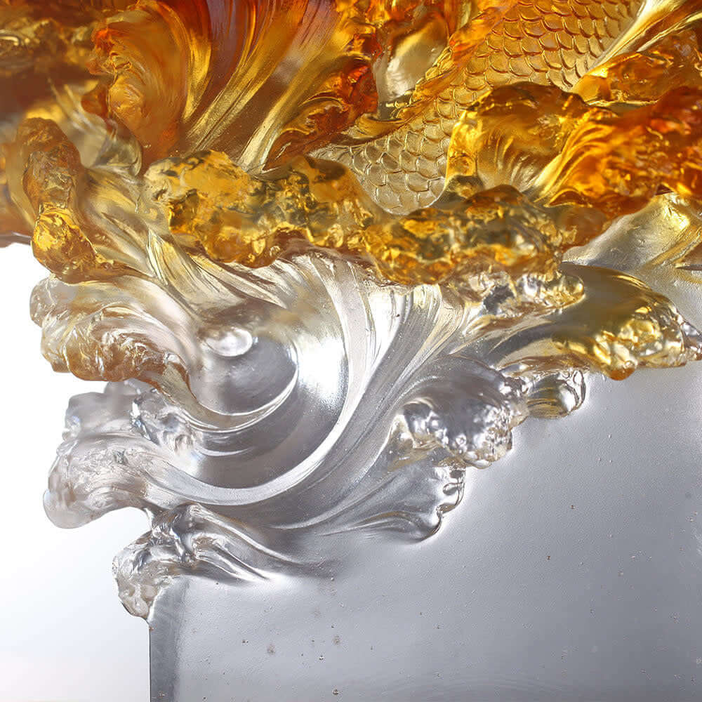 LIULI Crystal Art Crystal Dragon, "Dragon of Superiority"