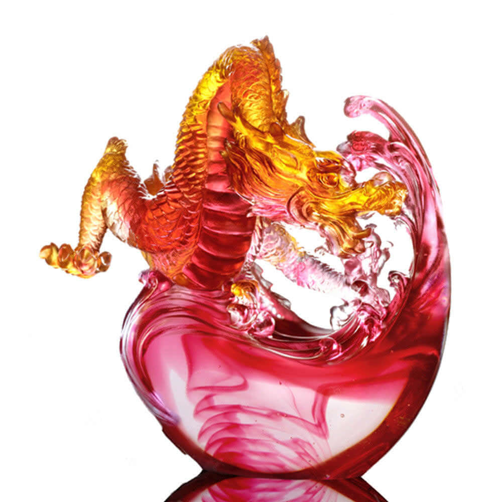 LIULI Crystal Art Crystal Dragon, "Of Imposing Repute"