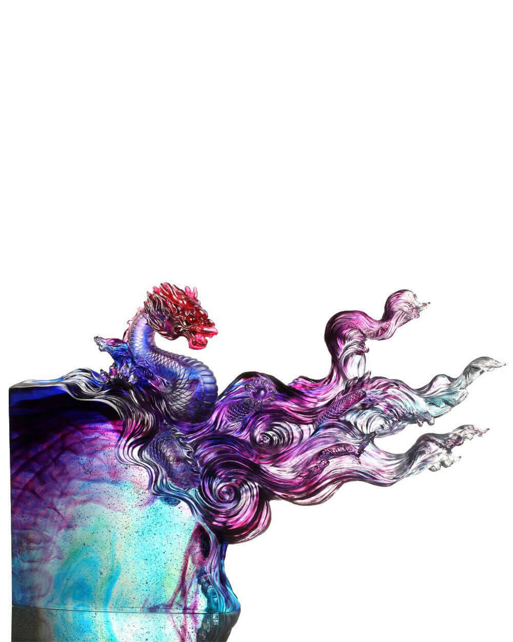 LIULI Crystal Art Crystal Dragon "Celestial Dragon (Encouragement) - Dragon of Evolution"