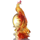 LIULI Crystal Art Crystal Mythical Creature, Phoenix, "Splendor of the Phoenix"