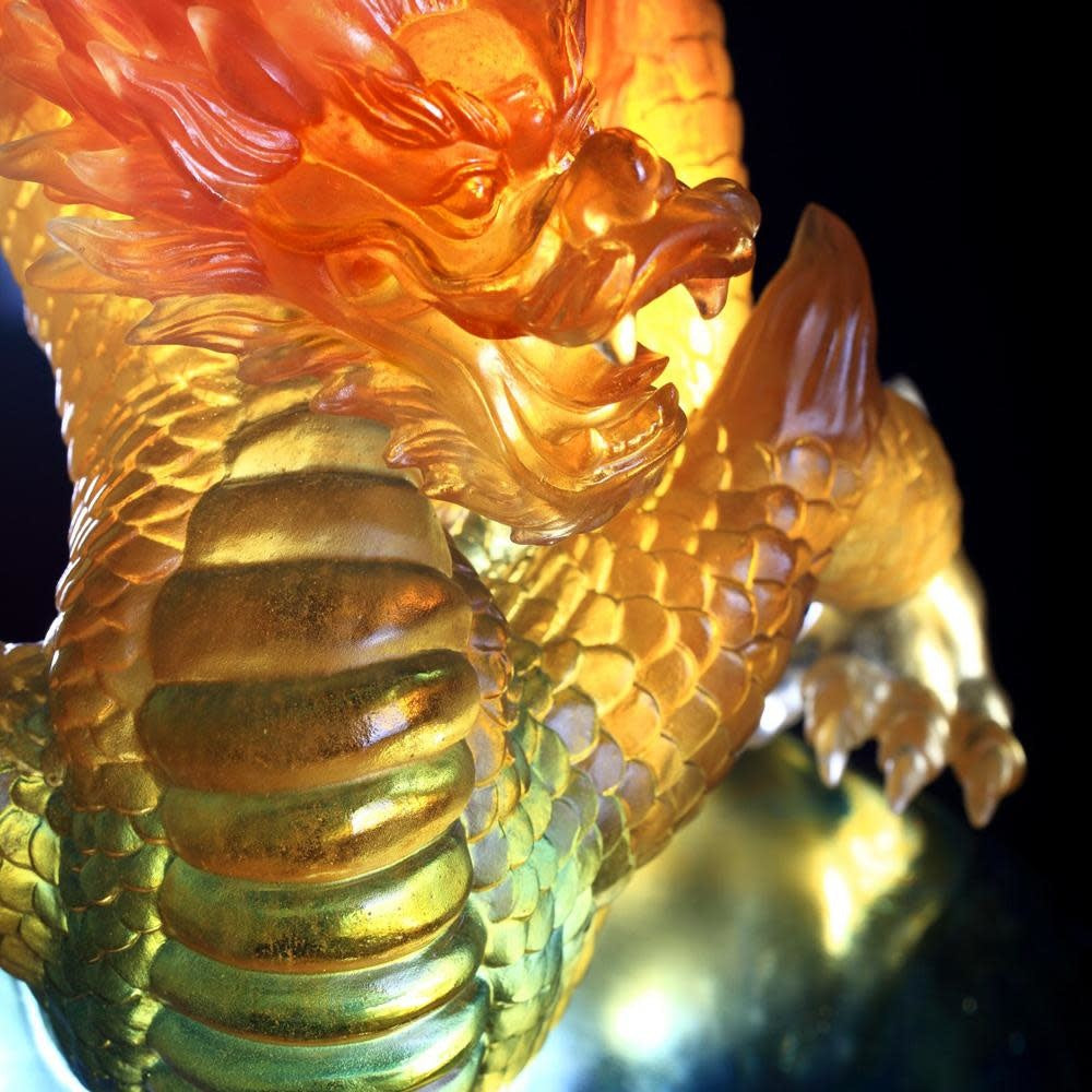 LIULI Crystal Art Crystal Mythical Creature, Dragon, "The Space Between Heaven and Earth"
