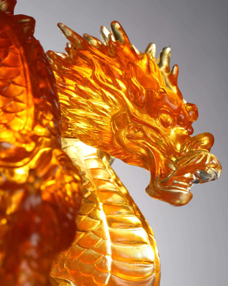LIULI Crystal Art Crystal Dragon, "Rise of the Dragon"