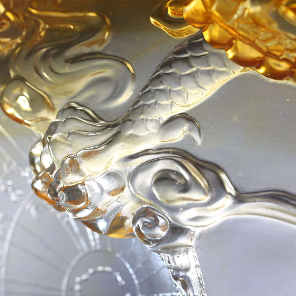 LIULI Crystal Art Crystal Dragon, "Rise of the Dragon"