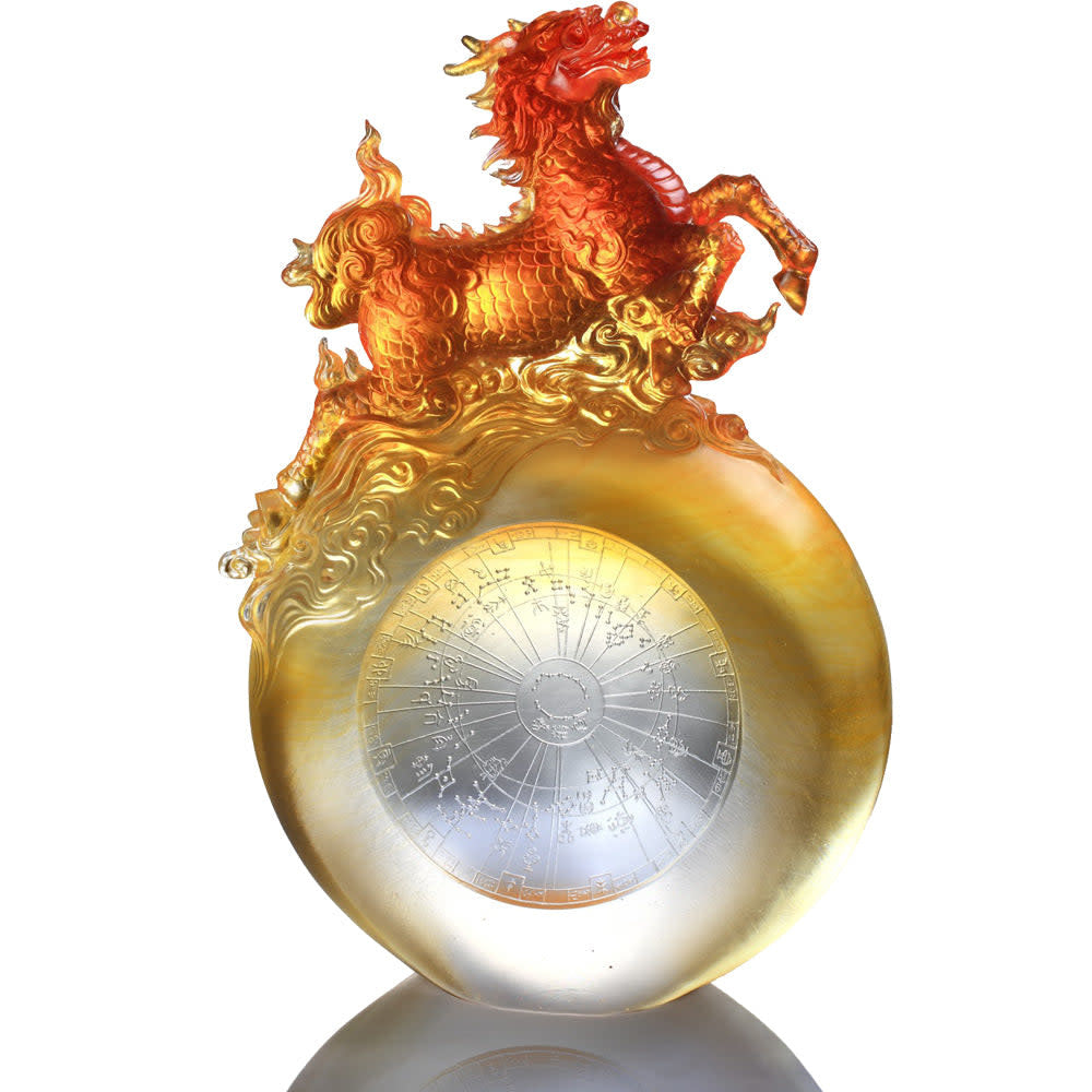 LIULI Crystal Art Crystal Qilin "Benevolent Guardian"