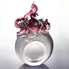 LIULI Crystal Art Crystal Mythical Creature, Guardian, Black Tortoise of the North-"Serenity of the Xuanwu"