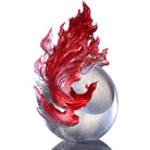 LIULI Crystal Art Crystal Vermillion Bird Mythical Creature Dance of the Phoenix