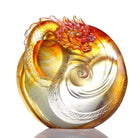 LIULI Crystal Art Dragon, Taichi, "Intention"