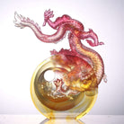 LIULI Crystal Art Crystal Dragon, "True Believer - Ambition to Soar"