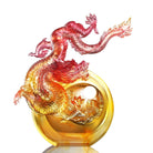 LIULI Crystal Art Crystal Dragon, "True Believer - Ambition to Soar"