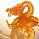 LIULI Crystal Art Crystal Dragon "True Believer - Rising Swell"